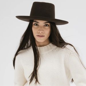 GIGI PIP TY UPTURNED BRIM- S/M Dark Brown